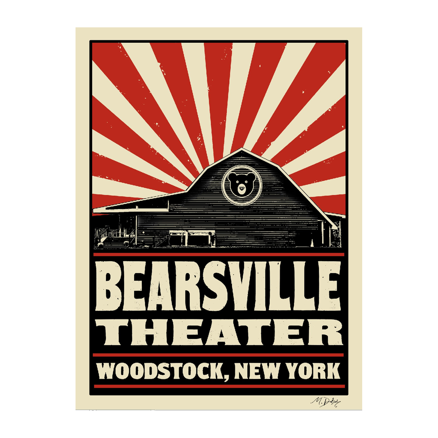 Iconic Bearsville Theater Americana Poster